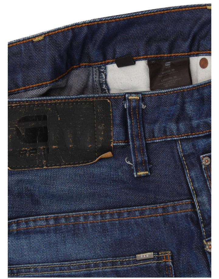 G-Star Herren 3D Arc Distressed Slim Jeans W28 L32 Blaue Baumwolle