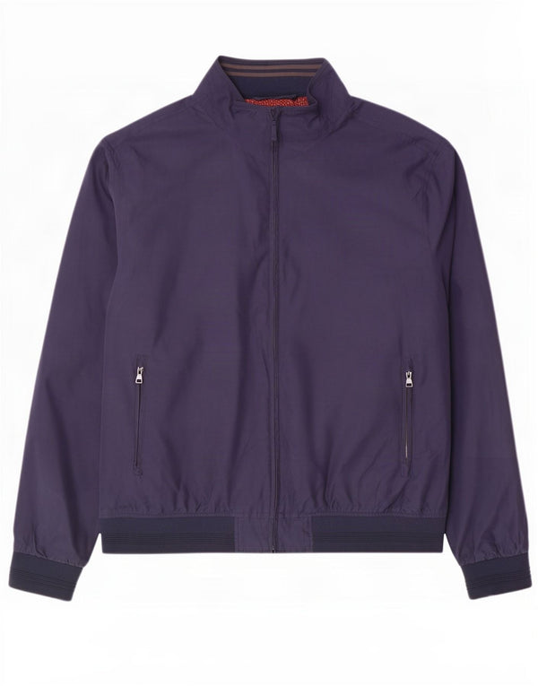 Marks & Spencer Herren Bomberjacke UK 46 3XL Marineblau Polyester