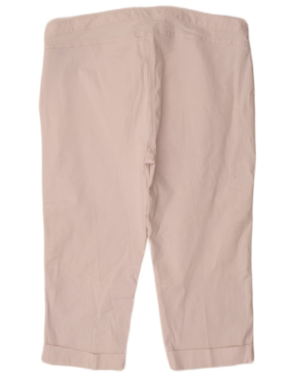 Marks & Spencer Damen Tapered Caprihose UK 22 3XL W44 L22 Weiß