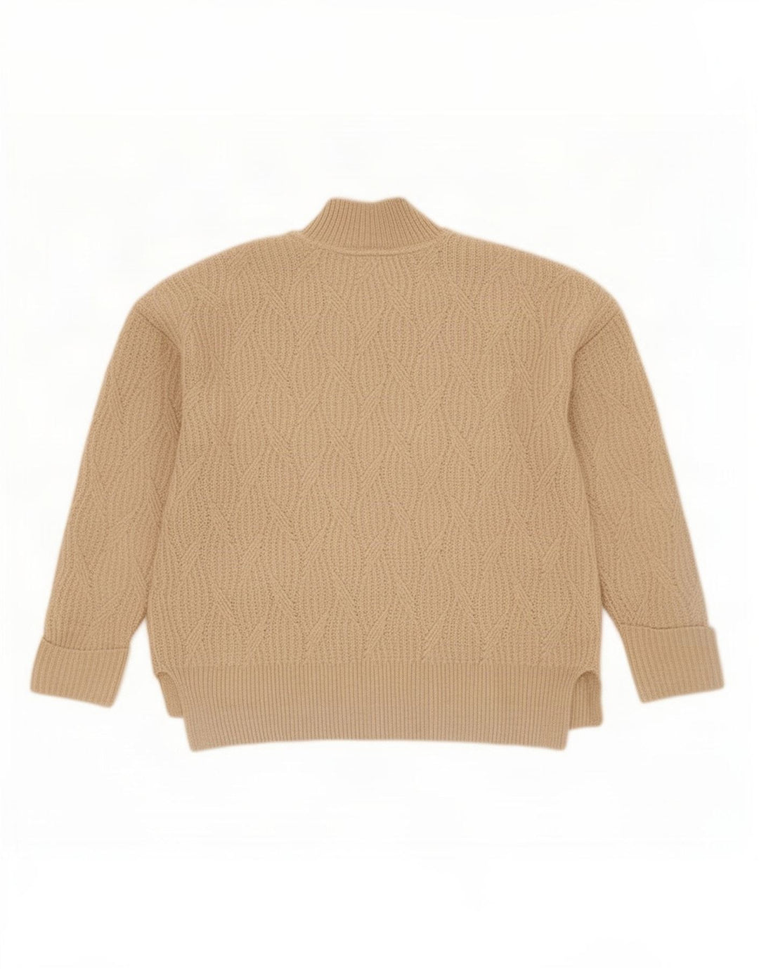 Fat Face Damen-Pullover mit Rollkragen, übergroß, Gr. 10, Größe S, Beige