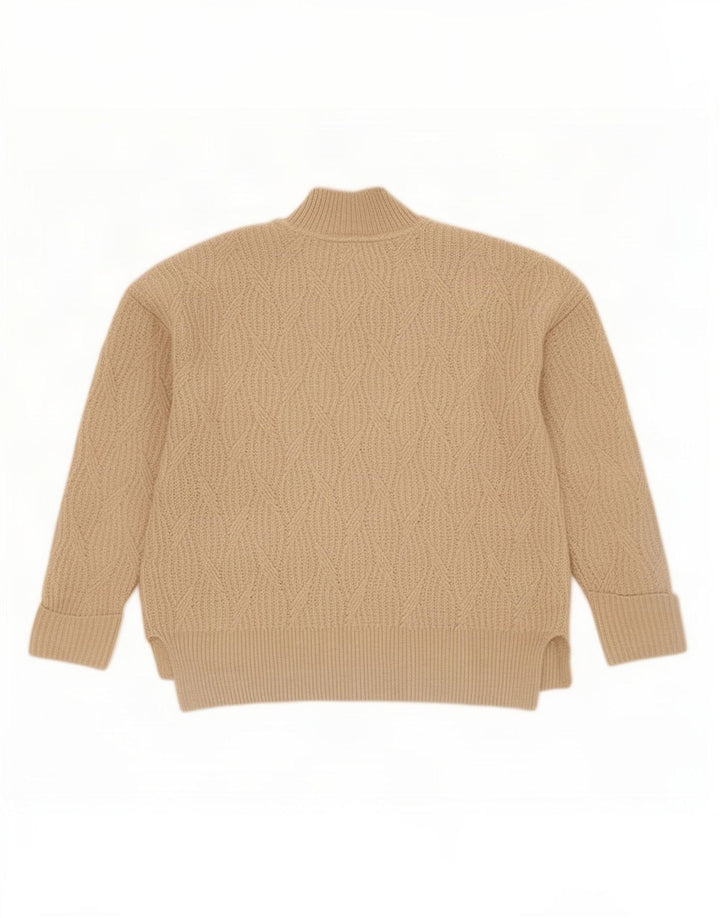 Fat Face Damen-Pullover mit Rollkragen, übergroß, Gr. 10, Größe S, Beige