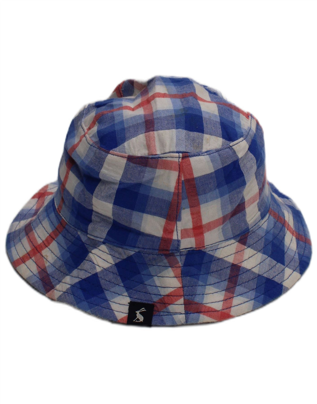 Joules Baby-Jungen-Eimerhut, 3–6 Monate, blau karierte Baumwolle