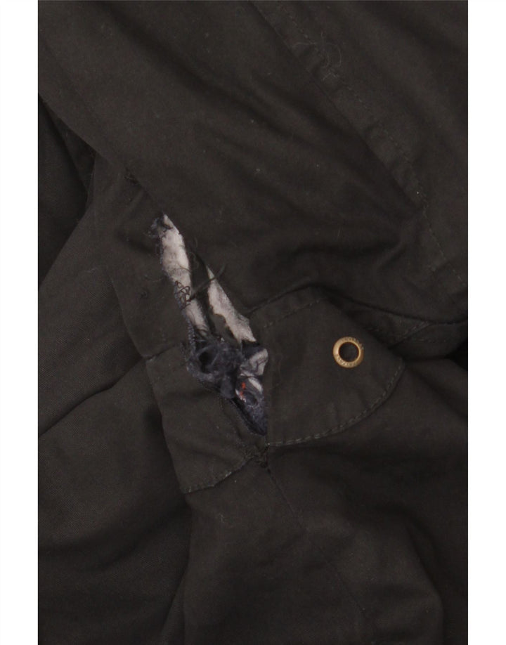 Fat Face Herrenjacke aus gewachster Baumwolle, Größe 40, Schwarz
