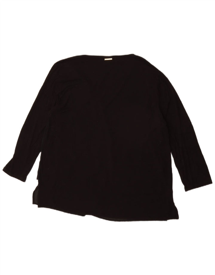 MICHAEL KORS Damen Top 3/4 Ärmel UK 18 XL Schwarz Synthetik