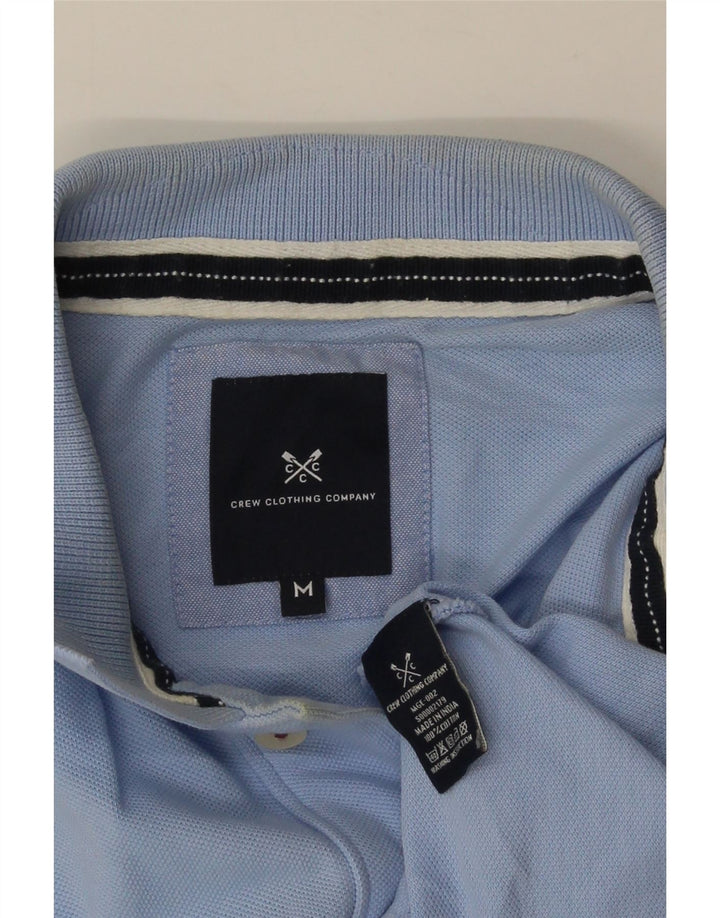 CREW CLOTHING Herren-Poloshirt aus mittelblauer Baumwolle