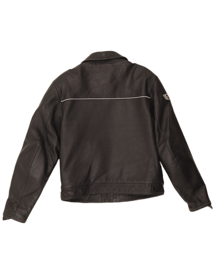 Alpinestars Herren-Racerjacke aus grafischem Leder, EU 50, mittelschwarzes Leder