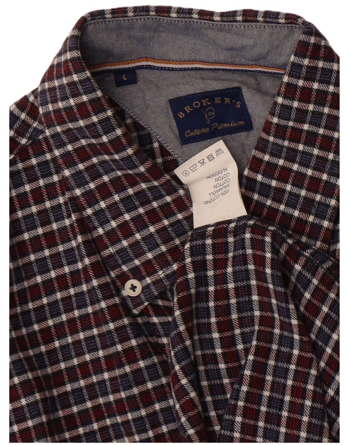 Vintage kariertes Flanellhemd für Herren, groß, mehrfarbig, kariert, Baumwolle