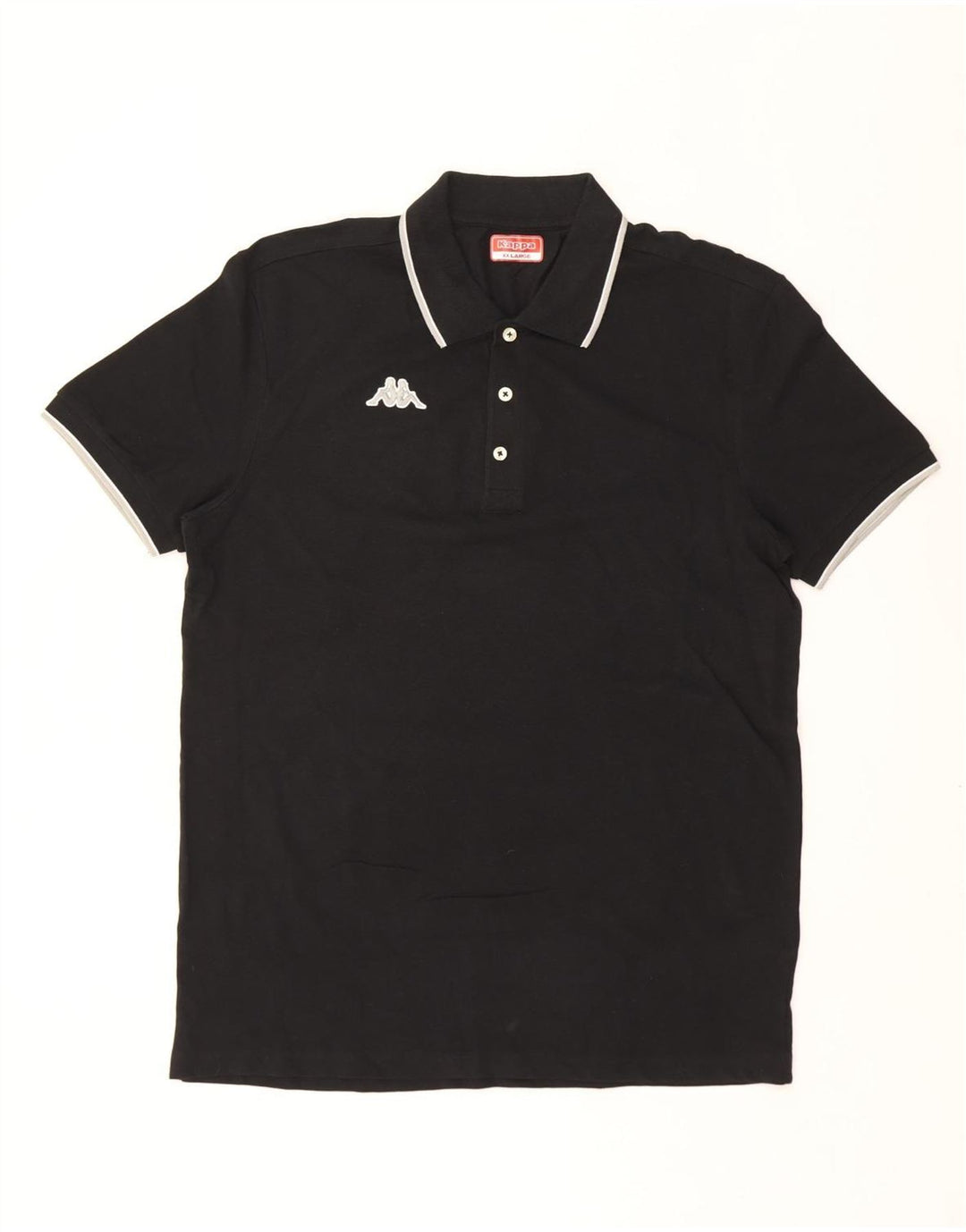 KAPPA Mens Polo Shirt 2XL Black Cotton