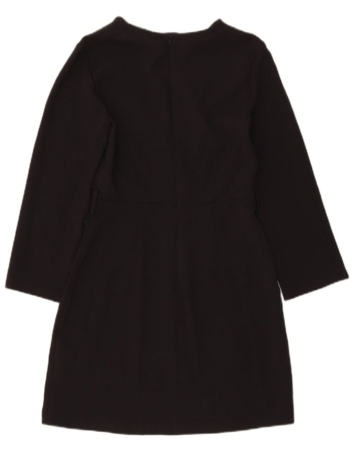 Zara Damen Langarm-Etuikleid, Größe S, Schwarz, Polyester