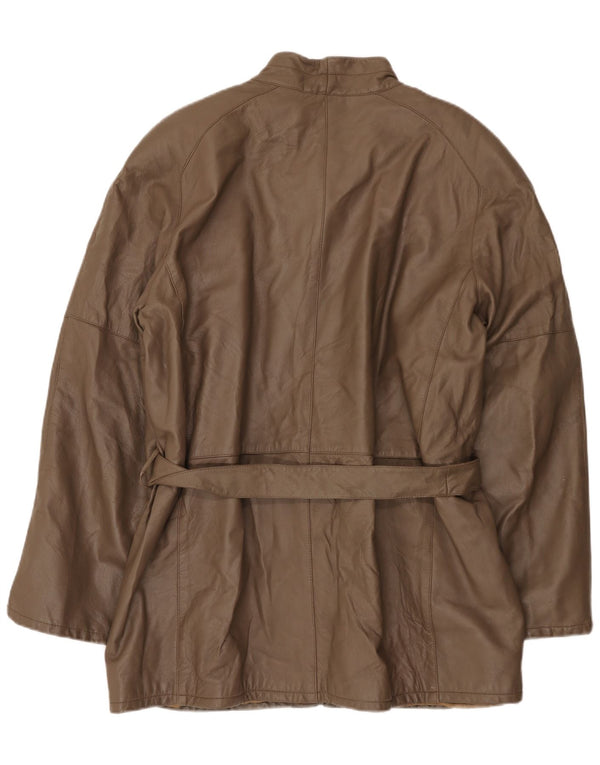 Vintage Herren Lederjacke IT 56 3XL Braun