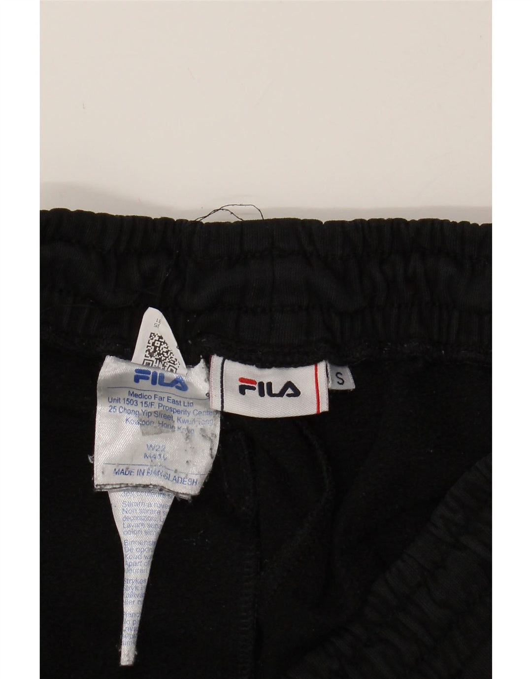 FILA Mens Tracksuit Trousers Joggers Small Black Cotton Vintage Fila and Second-Hand Fila from Messina Hembry 