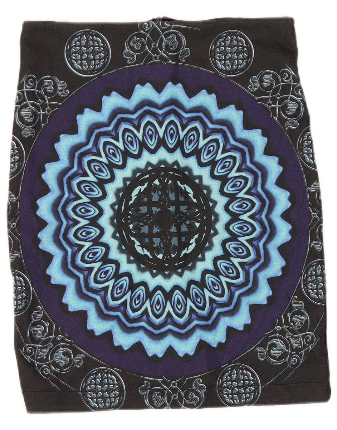 Desigual Damen Bleistiftrock Medium W30 Marineblau Paisley