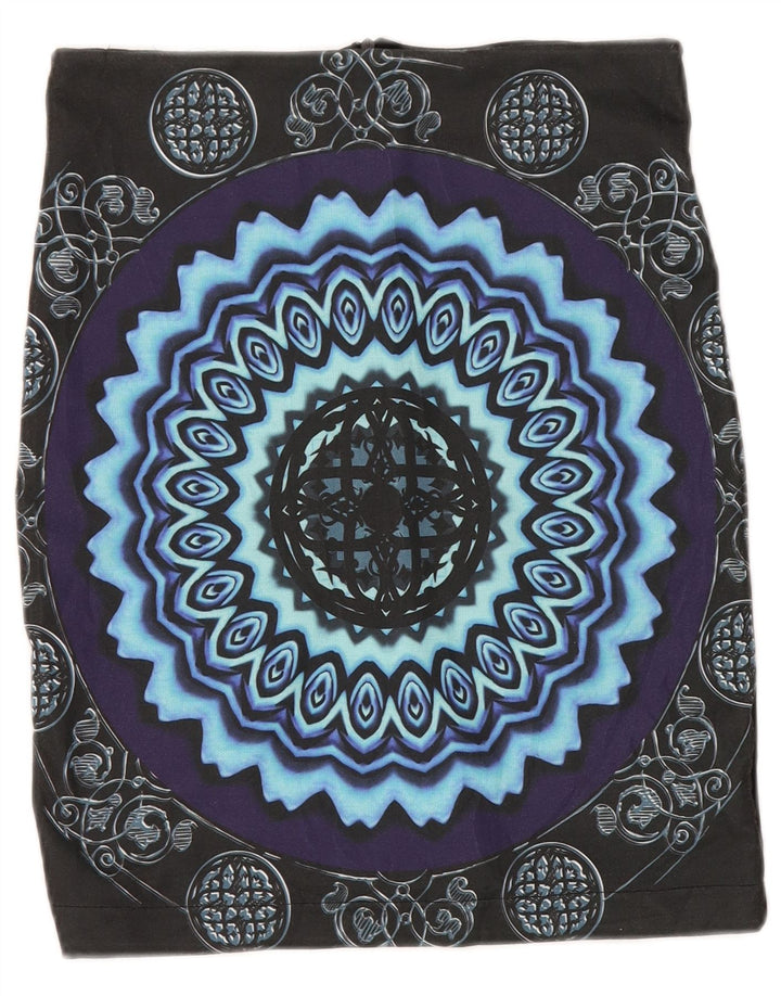 Desigual Damen Bleistiftrock Medium W30 Marineblau Paisley