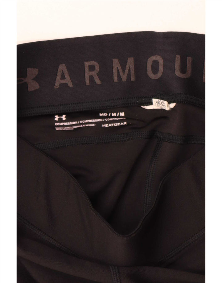 Under Armour Damen Heat Gear Leggings UK 14 Medium Schwarz