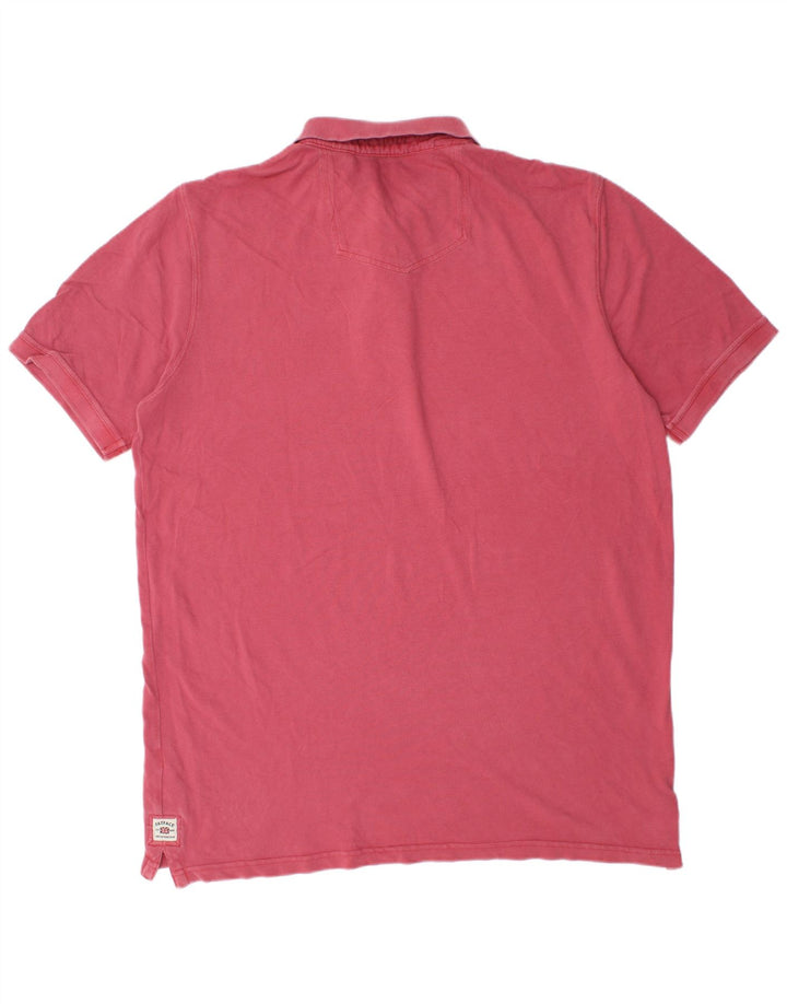 Fat Face Herren Poloshirt XL Rosa Baumwolle