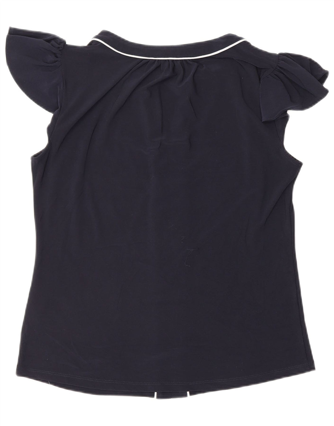 TOMMY HILFIGER Damen Blusenoberteil UK 14 Medium Marineblau Polyester