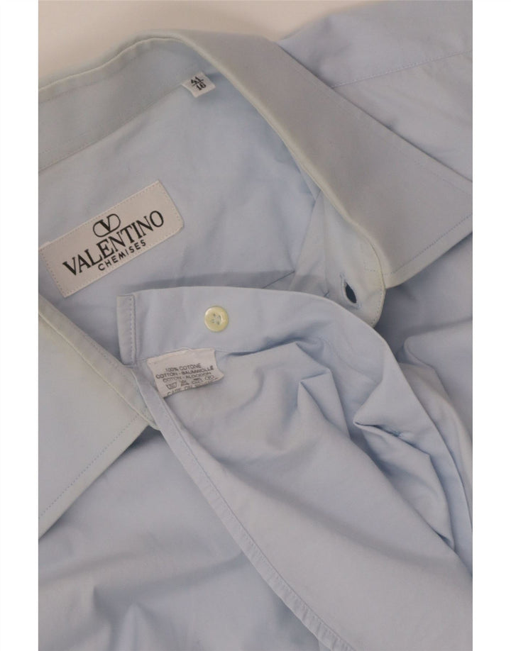 Valentino Herrenhemd Größe 41 16 Große blaue Baumwolle