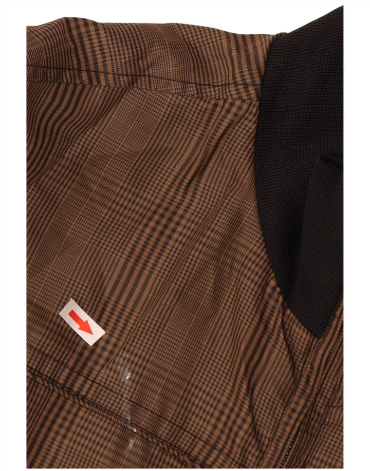 SCHREI! Herren Bomberjacke UK 36 Small Brown Check Polyester