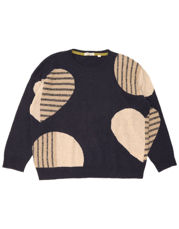 White Stuff Damen-Pullover mit Rundhalsausschnitt, Gr. 40, Marineblau