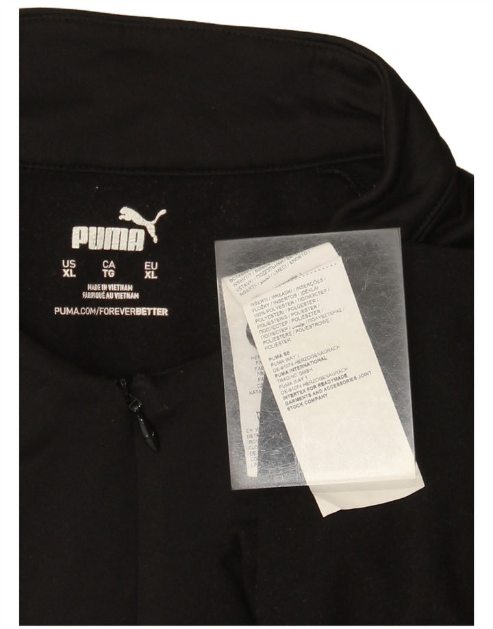 PUMA Damen-Pullover-Trainingsanzugoberteil mit Reißverschluss, UK 18, XL, Schwarz gestreift