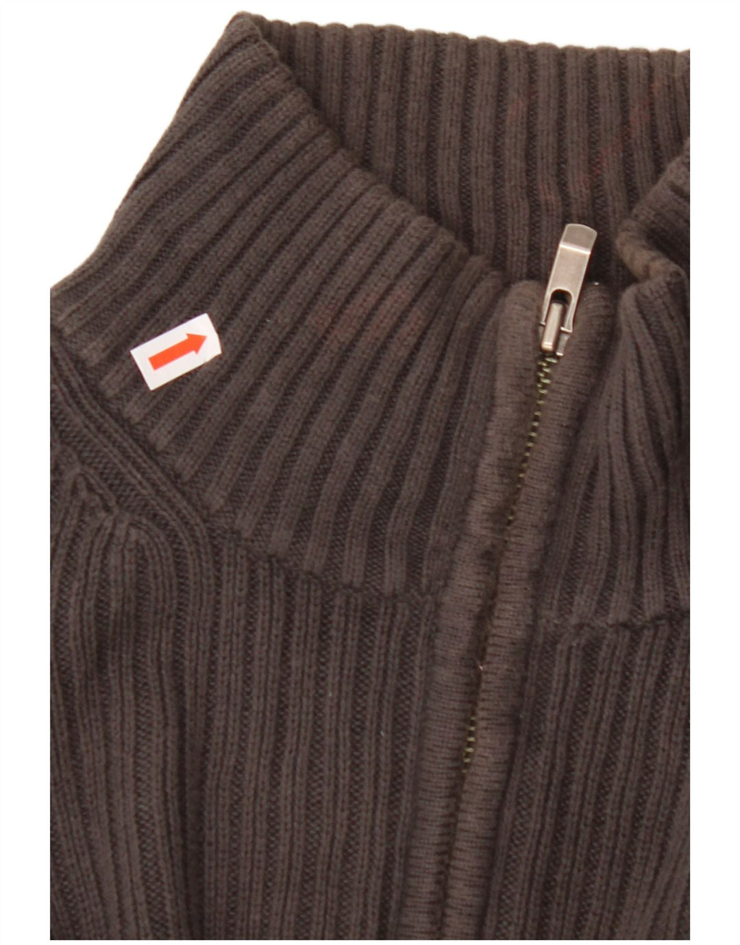 CALVIN KLEIN Herren-Pullover mit Reißverschluss am Hals, große graue Baumwolle