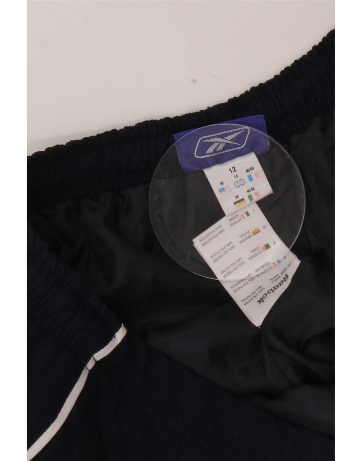 Reebok Damen Capri-Trainingshose UK 12 Medium Marineblau Polyester