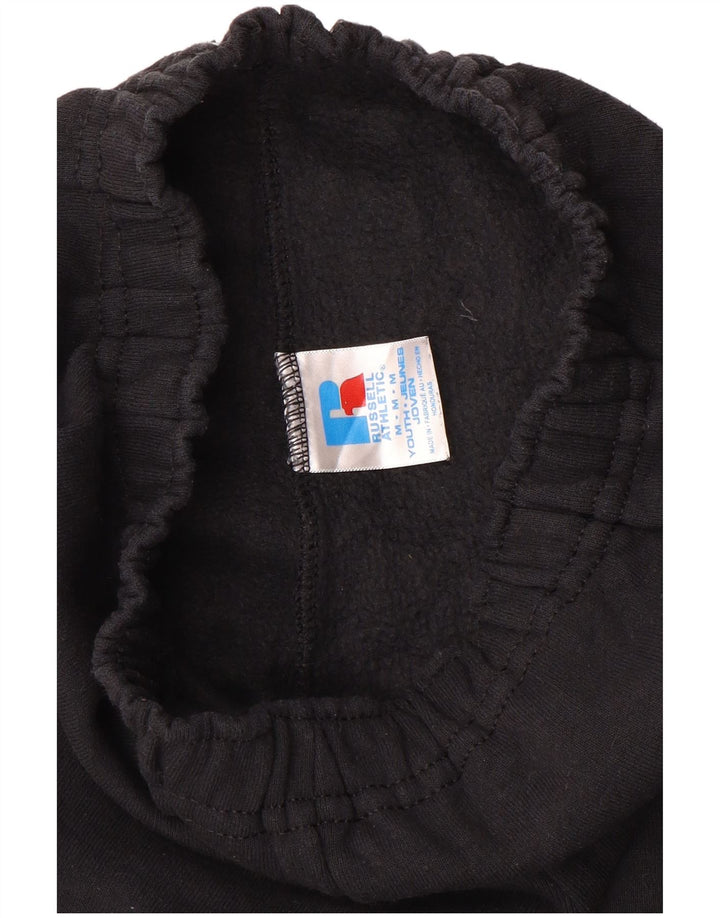 RUSSELL ATHLETIC Jungen-Trainingshose, 13–14 Jahre, mittlere schwarze Baumwolle