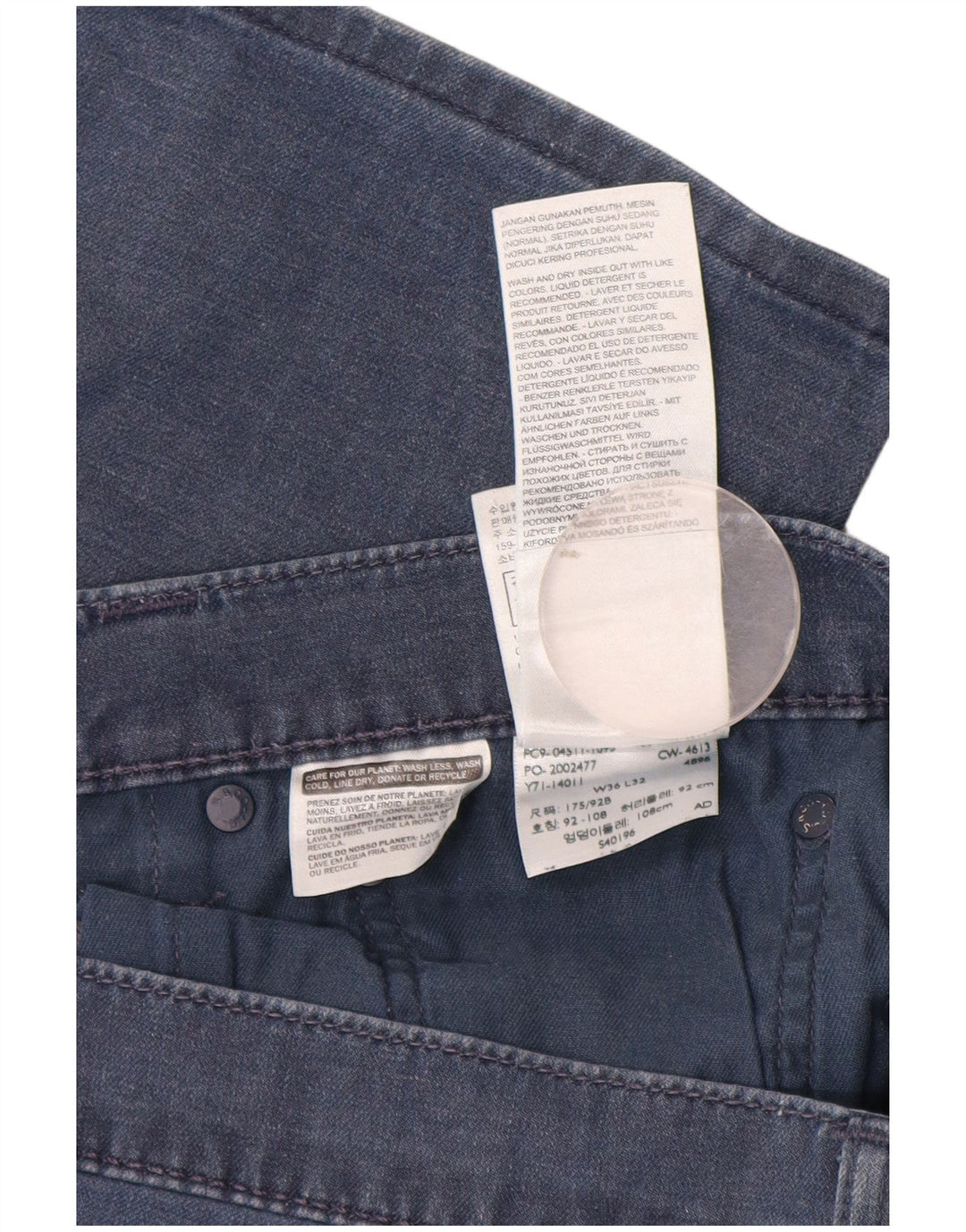 Levi's Herren Slim Jeans W36 L30 Blaue Baumwolle