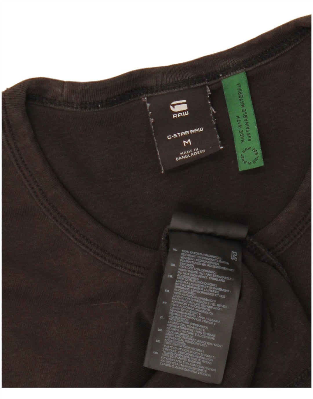 G-Star Herren T-Shirt Top Mittelschwarze Baumwolle