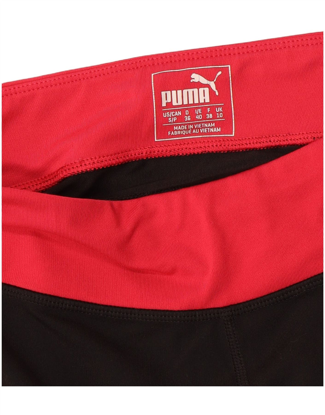 Puma Damen Leggings UK 10 Small Schwarz Colourblock