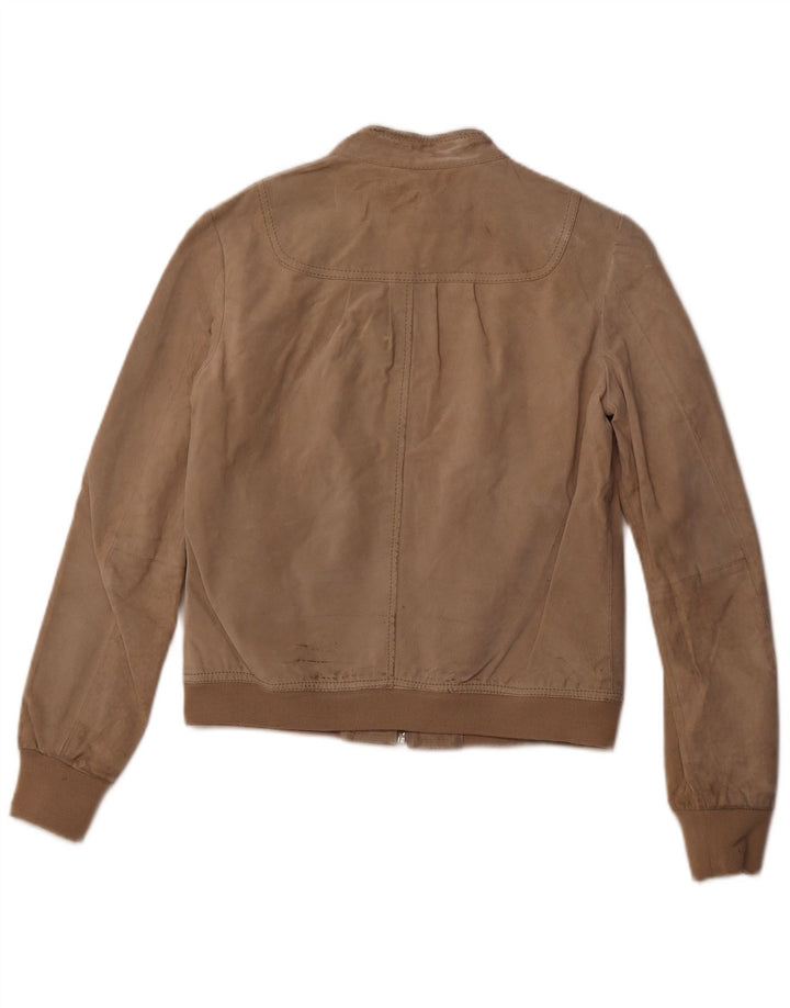 GAUDI Damen Wildleder Bomberjacke IT 46 Large Beige Leder