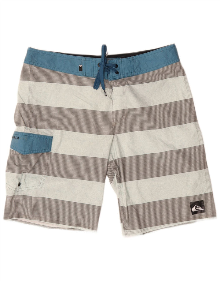 Quiksilver Herren-Badeshorts, mittelgroß, mehrfarbig, gestreift, Polyester