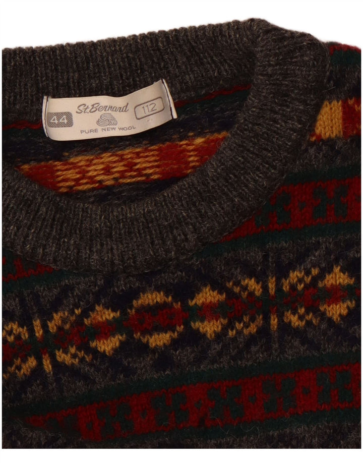 ST. BERNARD Herren-Pullover mit Rundhalsausschnitt, groß, mehrfarbig, Fair Isle