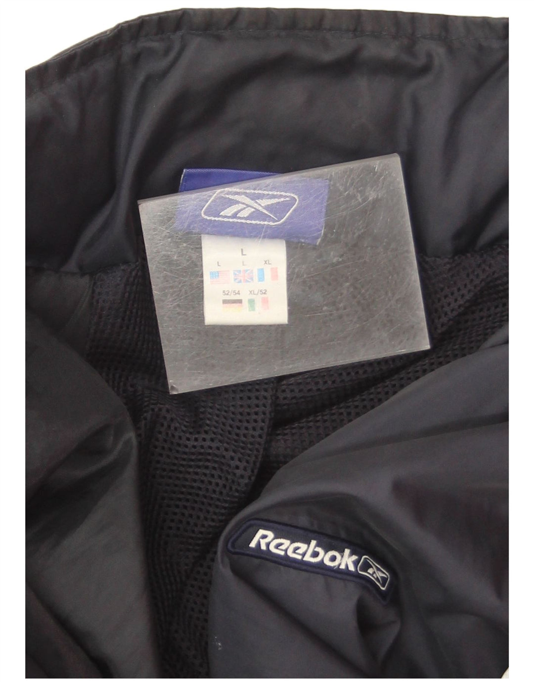 Reebok Herren Regenjacke UK 40 Large Marineblau Nylon