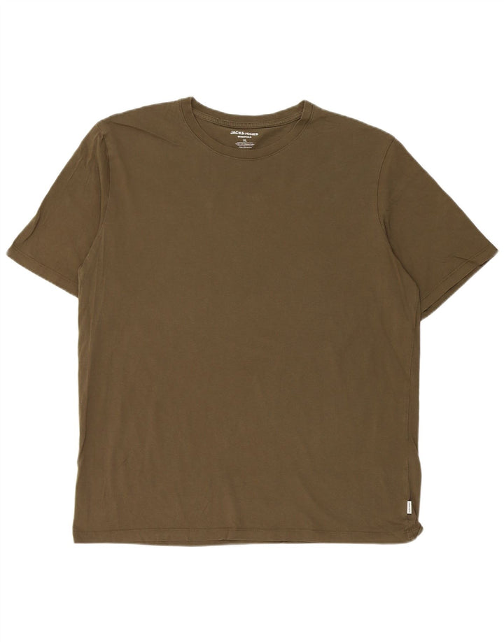 Jack & Jones Herren T-Shirt Top XL Khaki Baumwolle