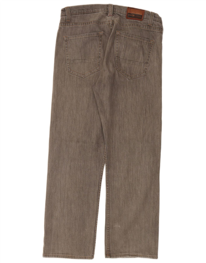 Marks & Spencer Herren Blue Harbor Straight Jeans W34 L29 Graue Baumwolle