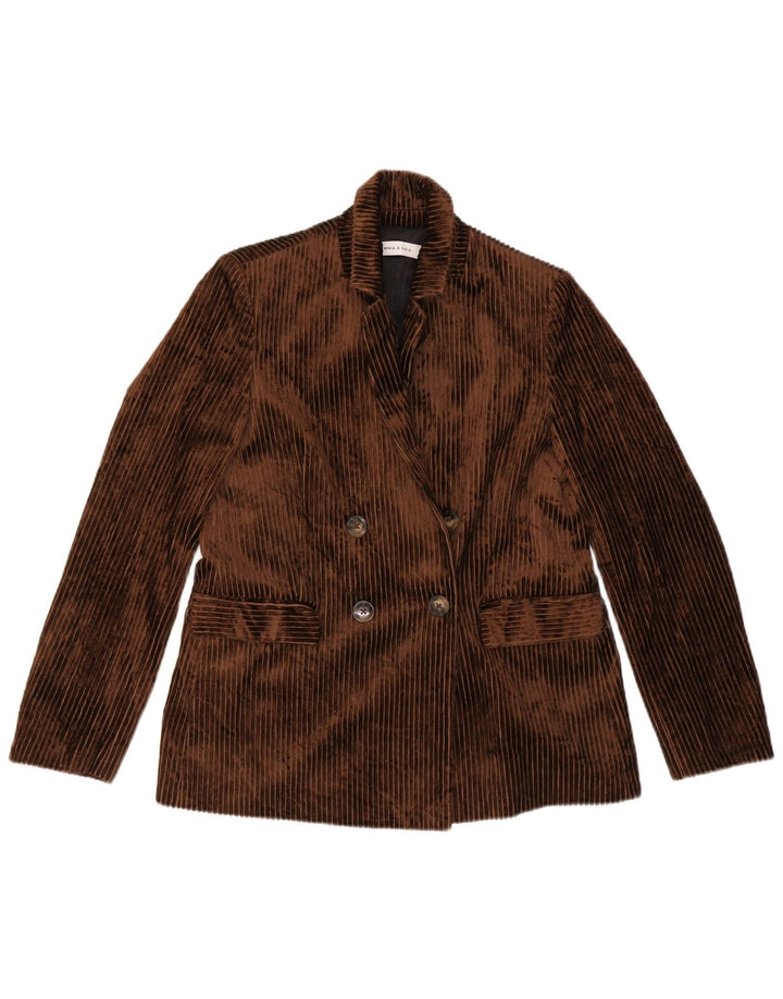 EMMA & GAIA Damen-Zweiteiler aus Cord, IT 44, Mittel W28 L28, Braun