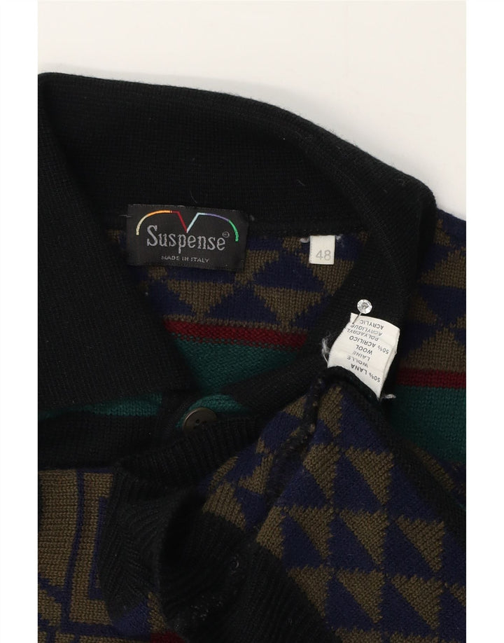 Suspense Herren-Pullover mit Rollkragen, IT 48, mittelgroß, mehrfarbig, geometrisch