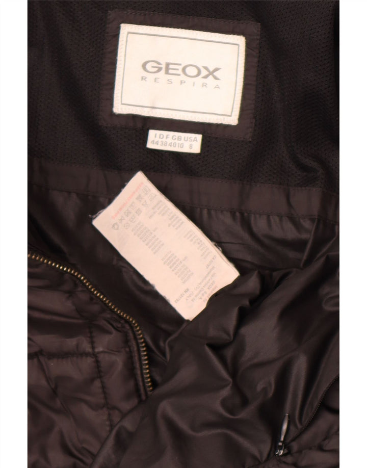 Geox Respira Damen Übergroße wattierte Jacke UK 10 Small Schwarz Polyester