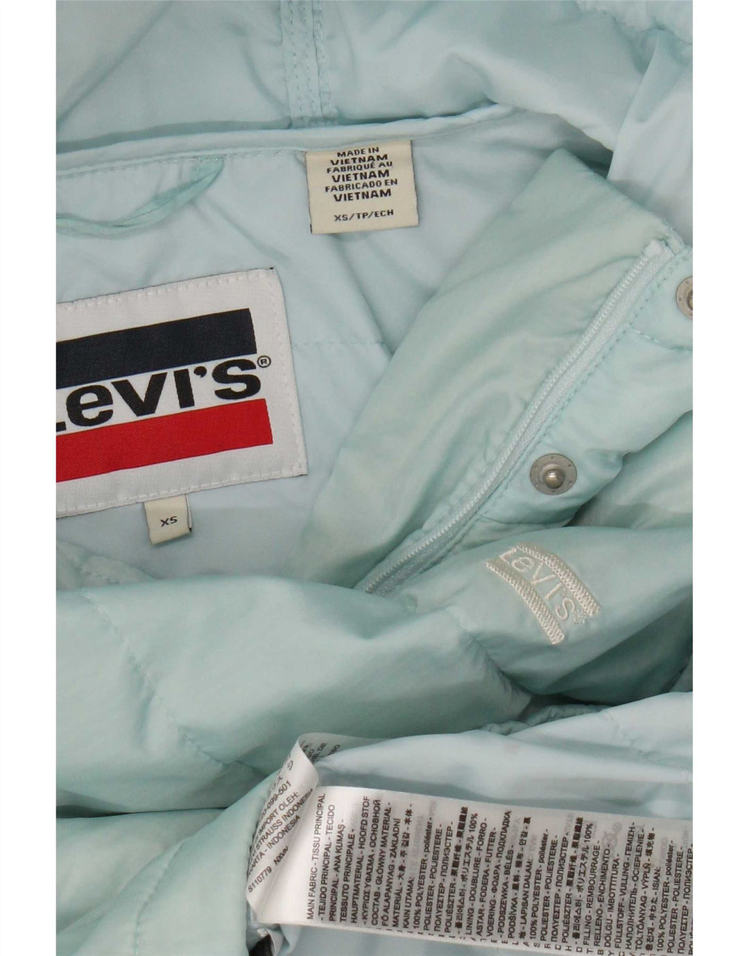 Levi's Damen-Jacke mit Kapuze, gepolstert, UK 6, XS, Blau, Polyester