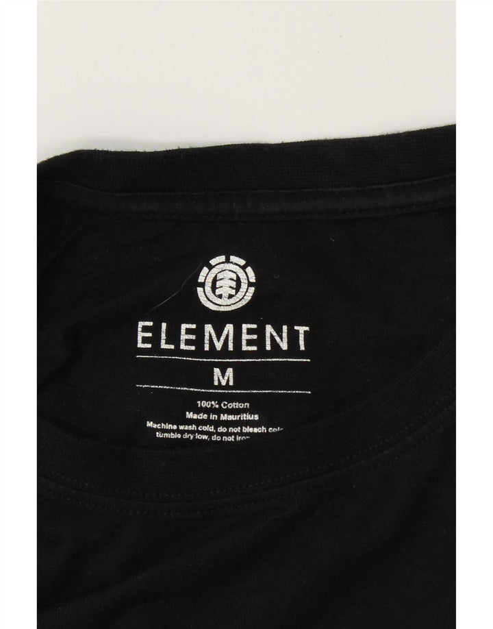 Element Herren Graphic Top Langarm Mittelschwarz Baumwolle