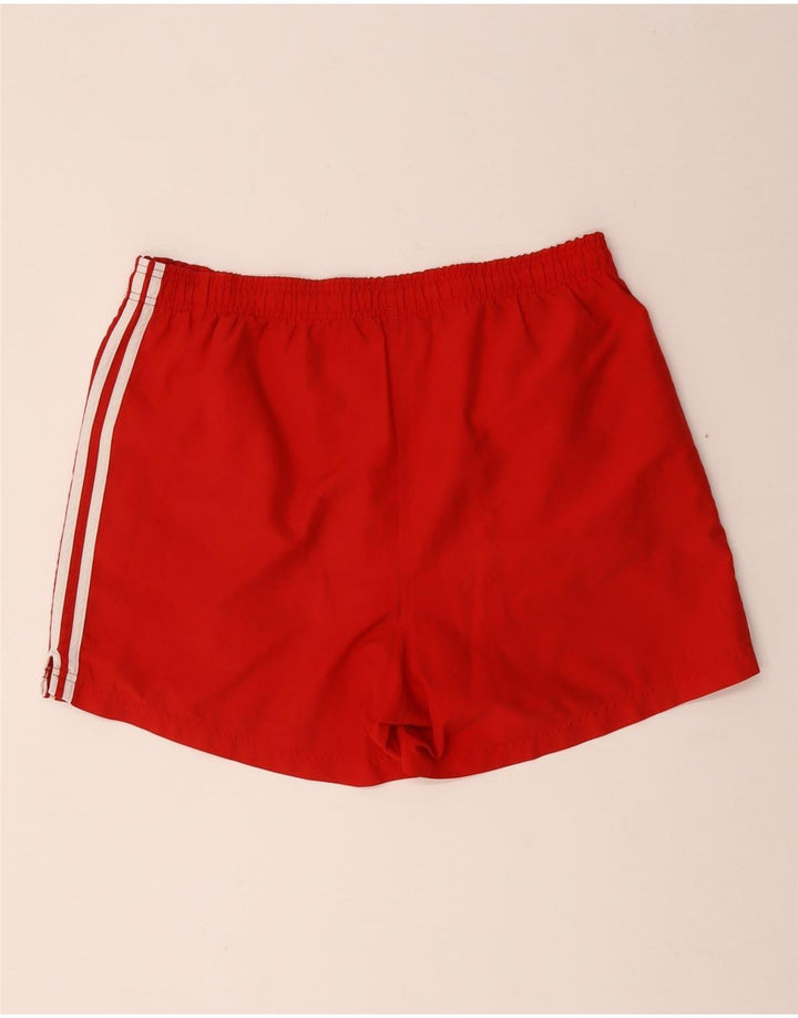 Adidas Herren Sportshorts mittelrot gestreift aus Polyester