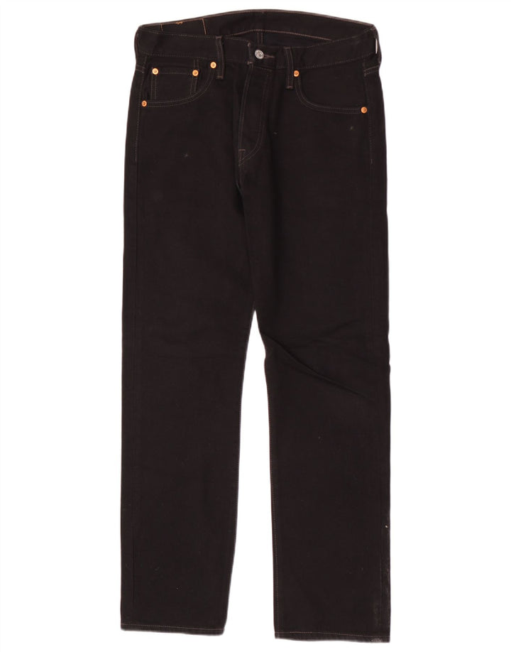 Levi's Herren 501 Straight Jeans W30 L30 schwarze Baumwolle