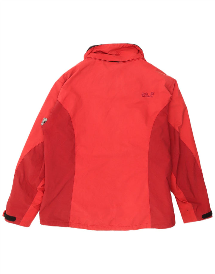 Jack Wolfskin Damen Regenjacke UK 14 Large Rot Polyamid