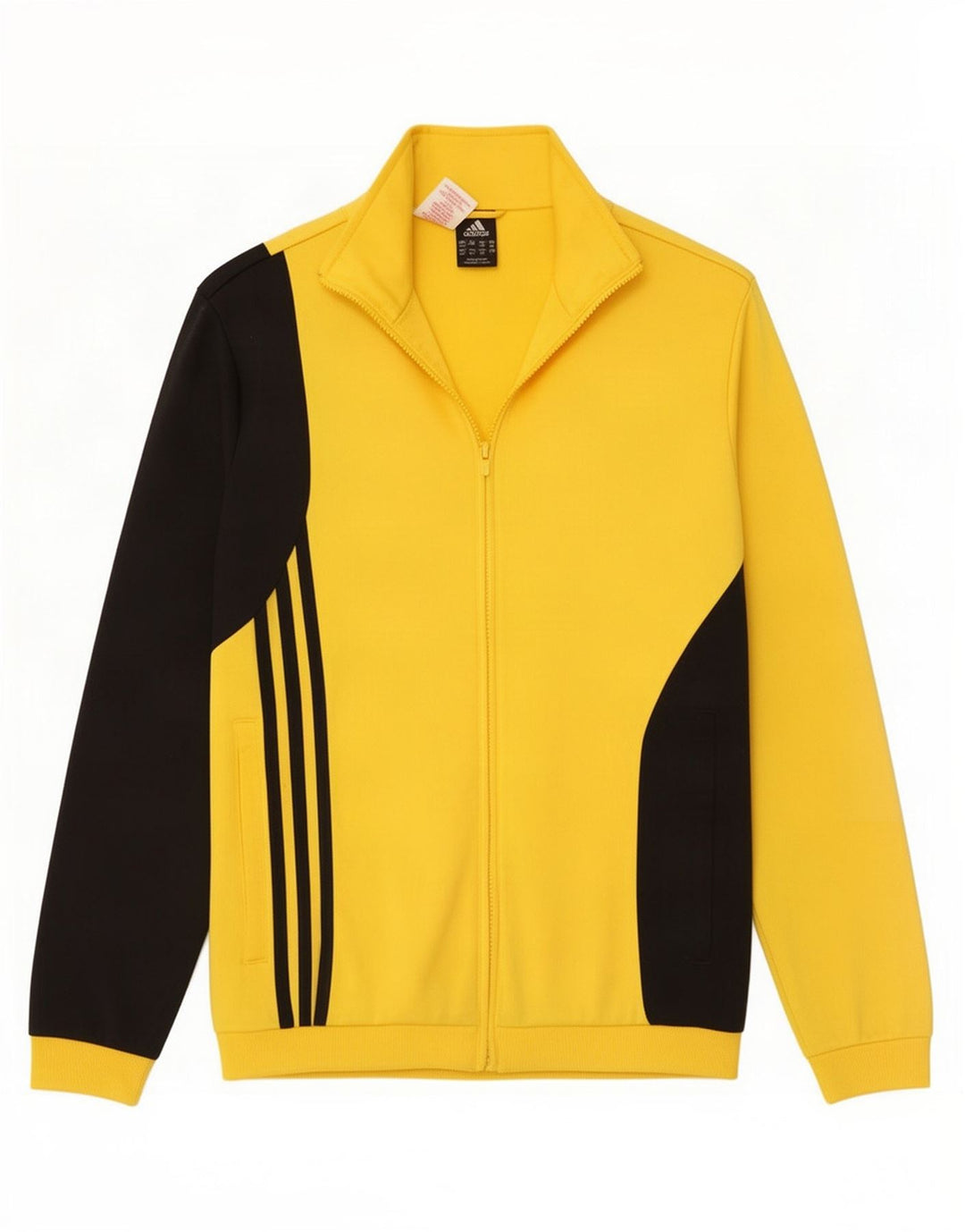 Adidas Jungen-Trainingsanzug-Top-Jacke, 13–14 Jahre, gelbes Colourblock-Polyester