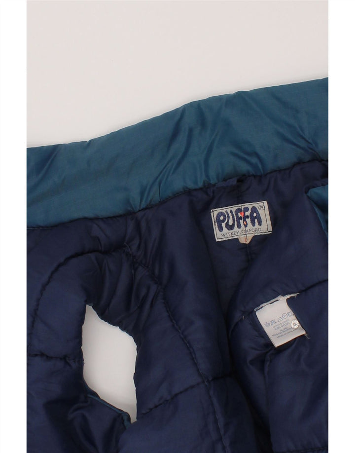 Puffa Wattierte Weste für Jungen, 7–8 Jahre, groß, blaues Nylon
