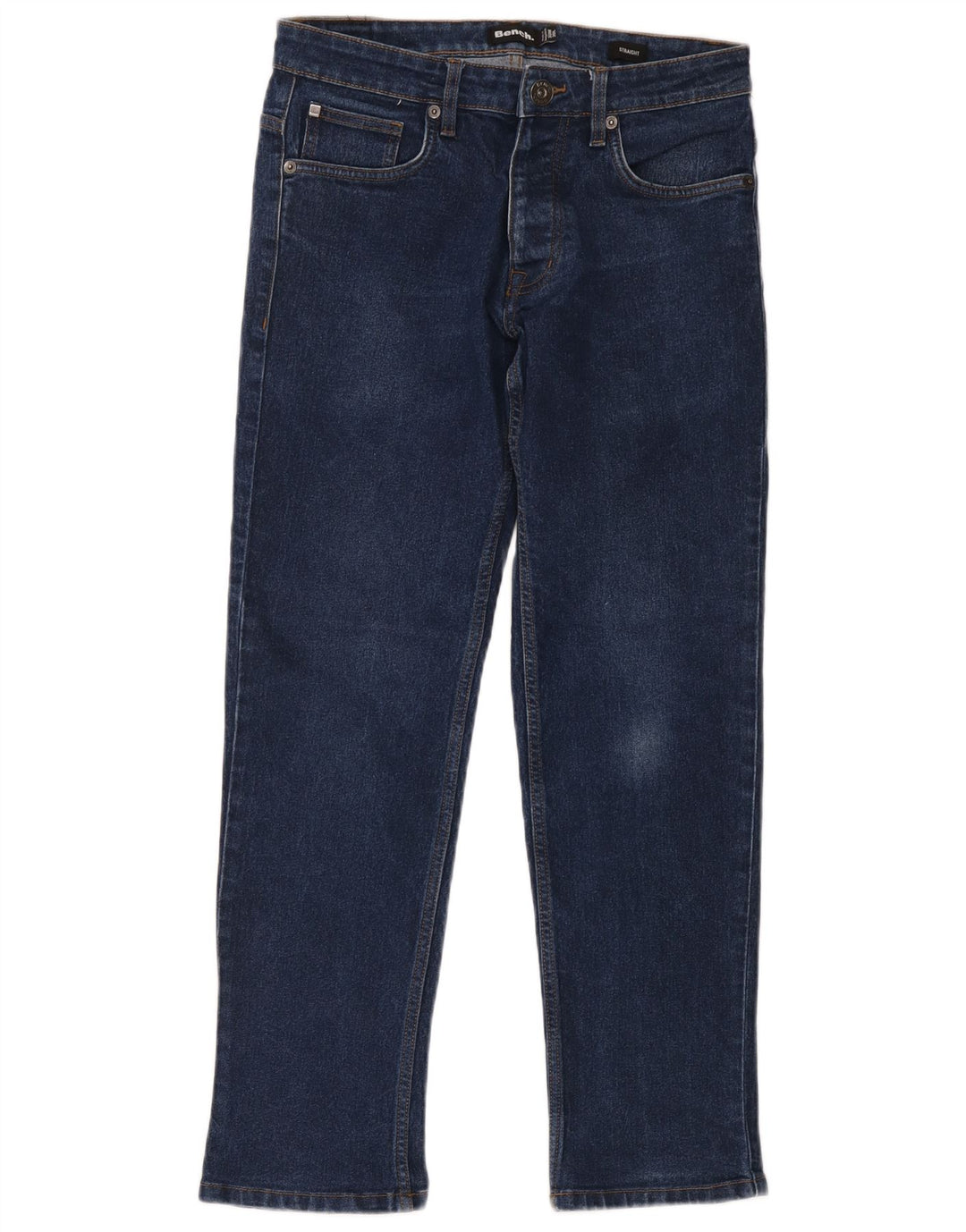Bench Herren Straight Jeans W30 L30 Marineblau Baumwolle