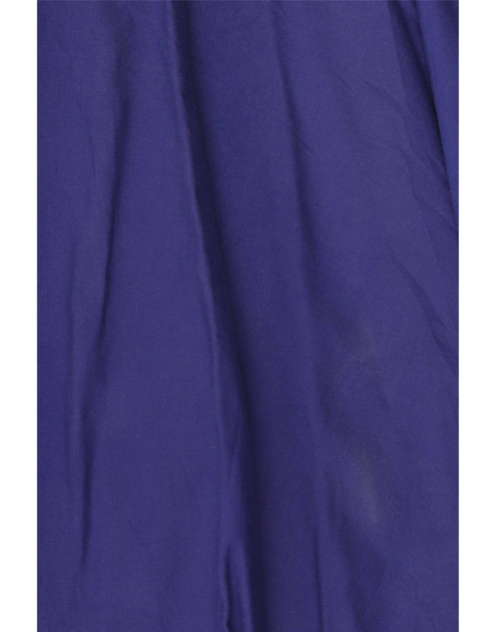 Vintage Damen ausgestellter Rock IT 44 Medium L28 Blaue Baumwolle