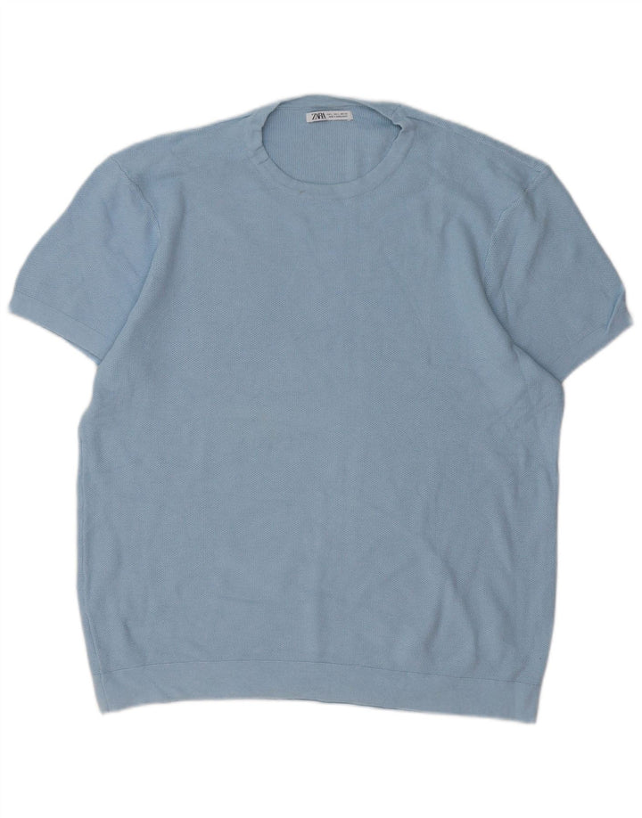 ZARA Herren T-Shirt Top Large Blau