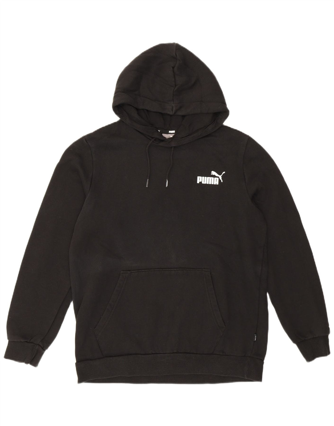 Puma Damen Kapuzenpullover UK 14 Mittelschwarze Baumwolle